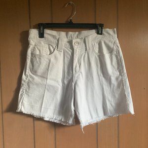 Levi's 515 White Cut Off Jean Shorts Medium Length Size 6 Womens